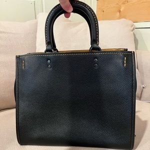 NWT Coach Rogue Glovetanned Black Pebbled Leather 30